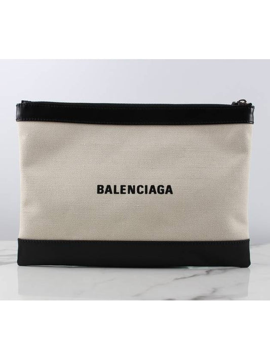 Balenciaga cotton canvas clutch