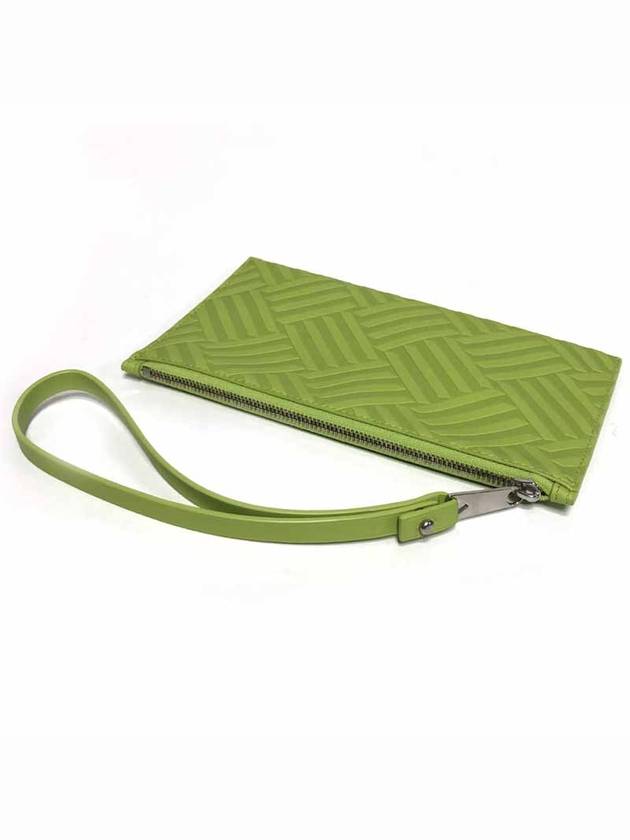 Bottega Veneta Small Leather Clutch Bag Green