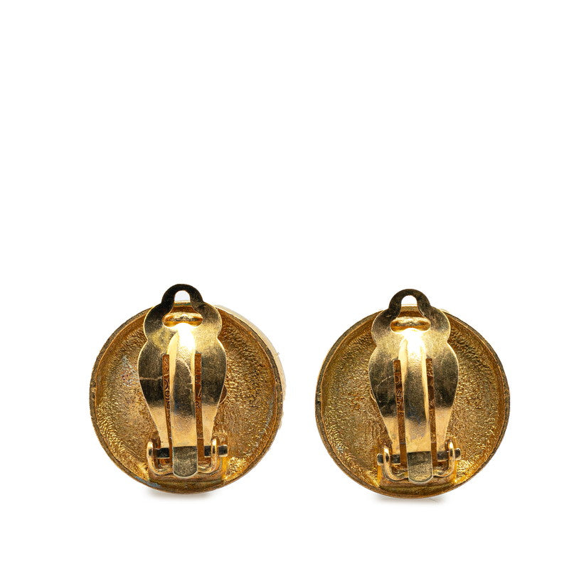 Chanel Vintage Coco Mark Earrings Gold