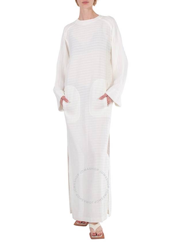 Saint Laurent Women's Long Sleeve Maxi Long Dress
