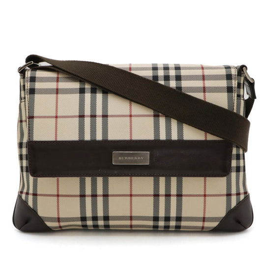 Burberry    Nylon Canvas Leather Shoulder Bag ()