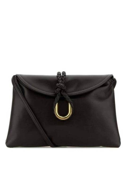 Bottega Veneta Liberta Small Leather Cross Bag Black