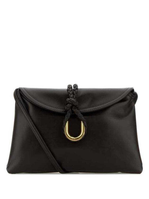 Bottega Veneta Liberta Small Leather Cross Bag Black