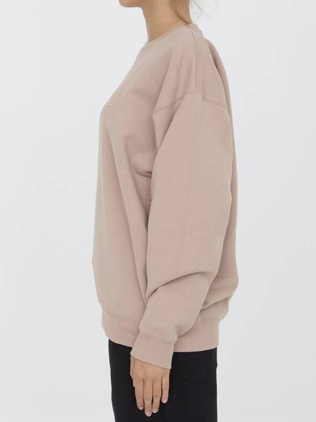 Saint Laurent hooded sweatshirt 802001 Y36SW 9950 NUDE ROSE