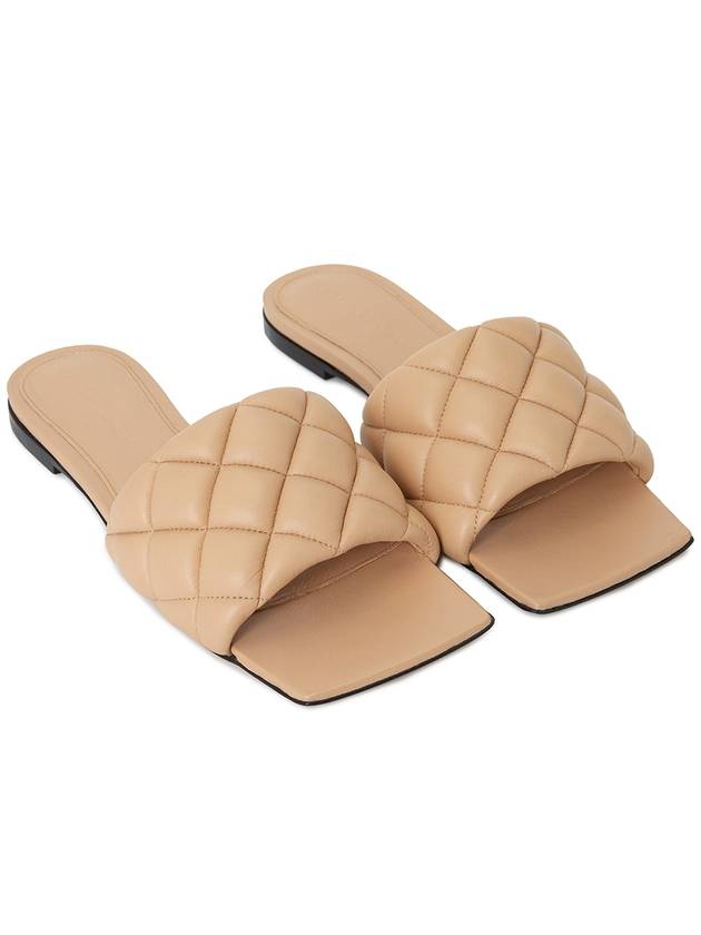 Bottega Veneta Padded Quilted Slippers Beige