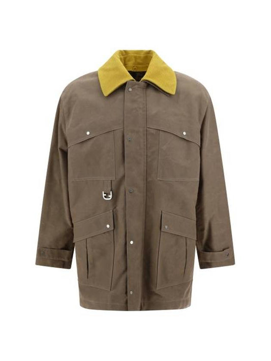 Fendi Waxed Cotton Blouson Jacket Beige