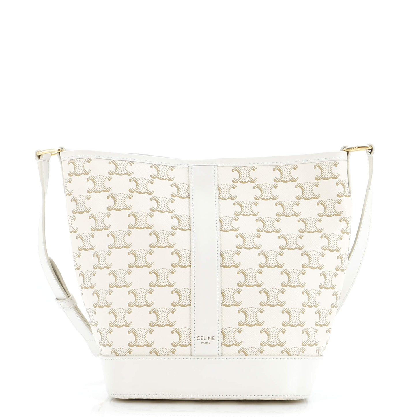 Celine Bucket Bag Triomphe Coated Canvas Small