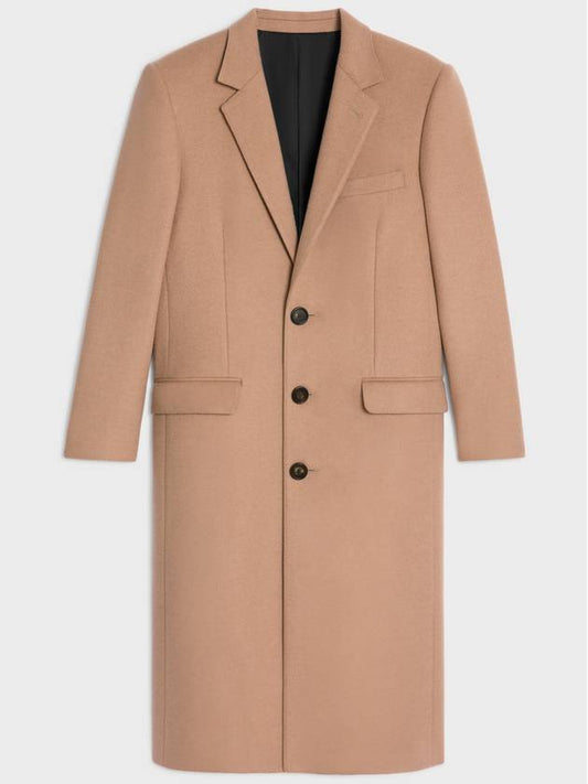 CELINE Chesterfield Camel Cloth Single Coat Camel