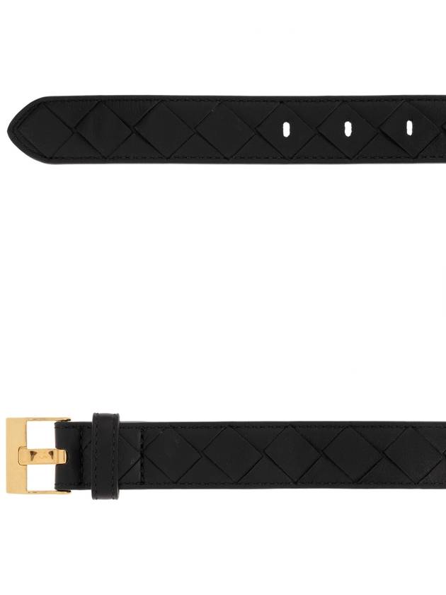 Bottega Veneta Bottega Veneta Leather Belt, Women's, Black