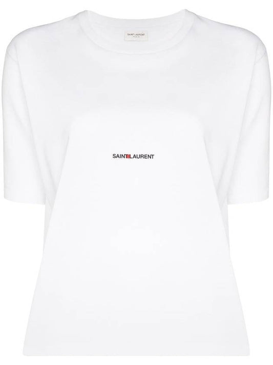 Saint Laurent Rive Gauche Short Sleeve T-Shirt White