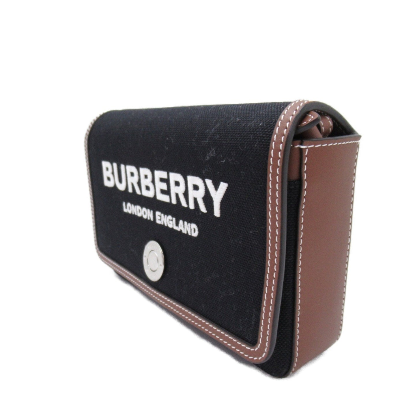 Burberry  Fabric Leather Shoulder Bag