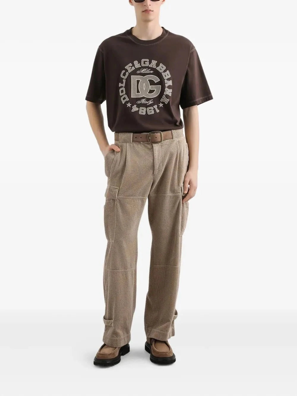 Dolce & Gabbana Men Short Sleeve Crew-Neck T-Shirt