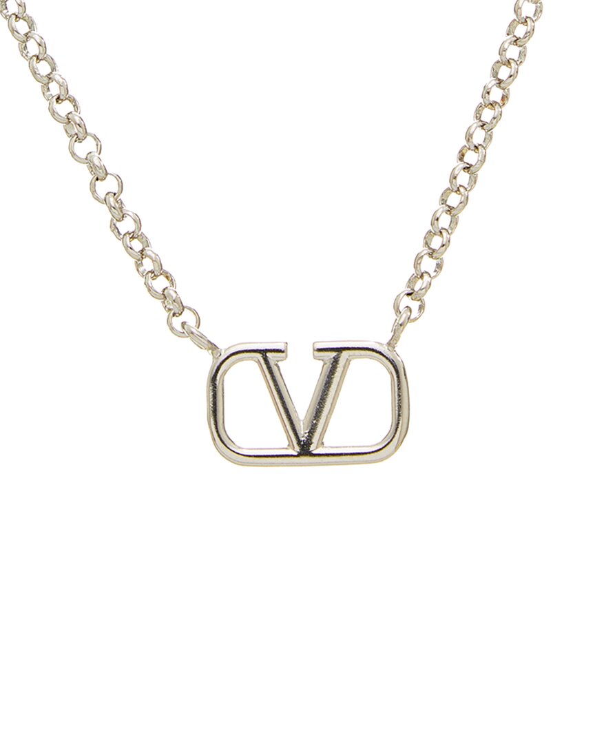 Valentino Vlogo Signature Necklace Off White