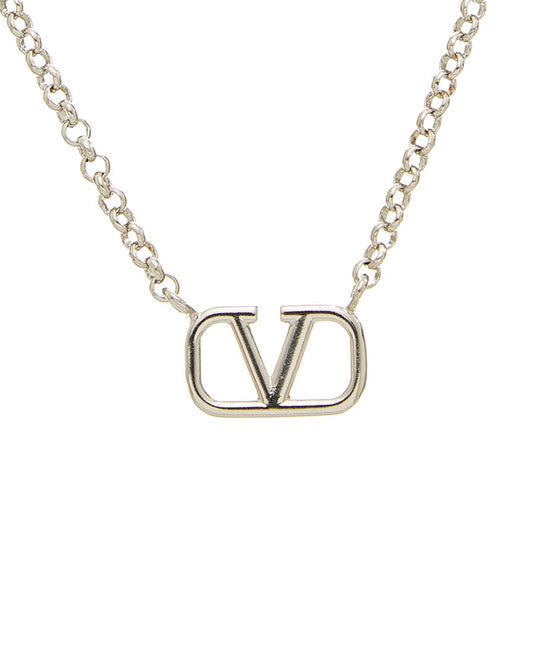 Valentino Vlogo Signature Necklace Off White