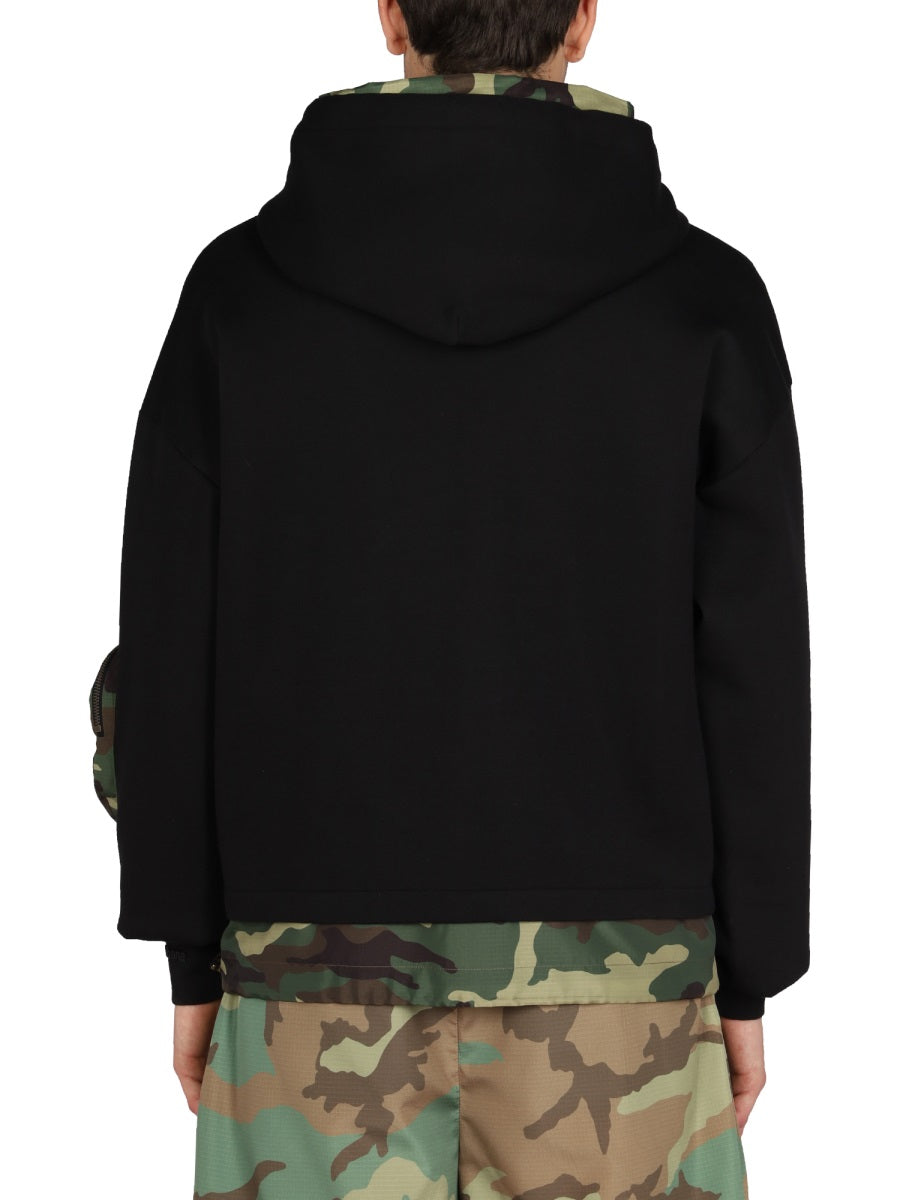 Dolce & Gabbana Men Sweatshirt With Camo Details