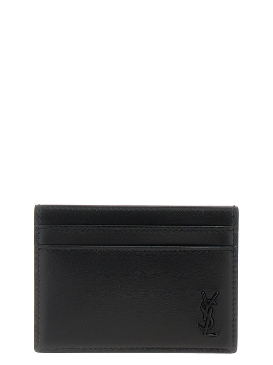 Saint Laurent Men Logo Leather Cardholder