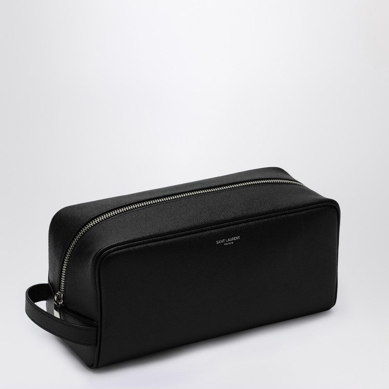 Saint Laurent Black Grained Leather Beauty Case Men