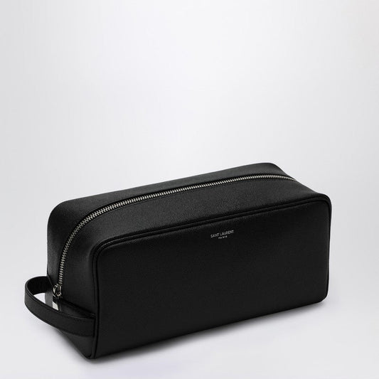 Saint Laurent Black Grained Leather Beauty Case Men