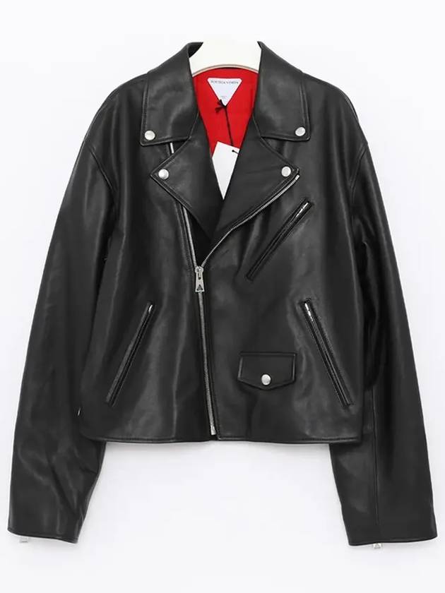 Bottega Veneta Leather Biker Jacket Black