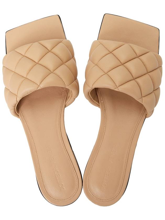 Bottega Veneta Padded Quilted Slippers Beige