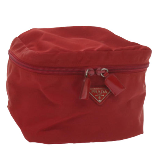 PRADA Vanity Pouch Nylon Red  61242