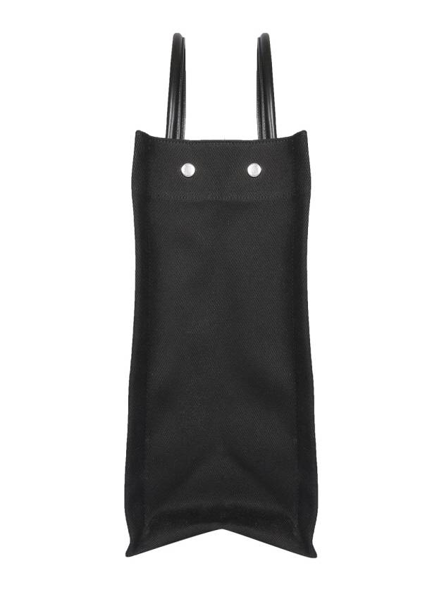 Saint Laurent Rive Gauche Cotton Canvas Tote Bag Black