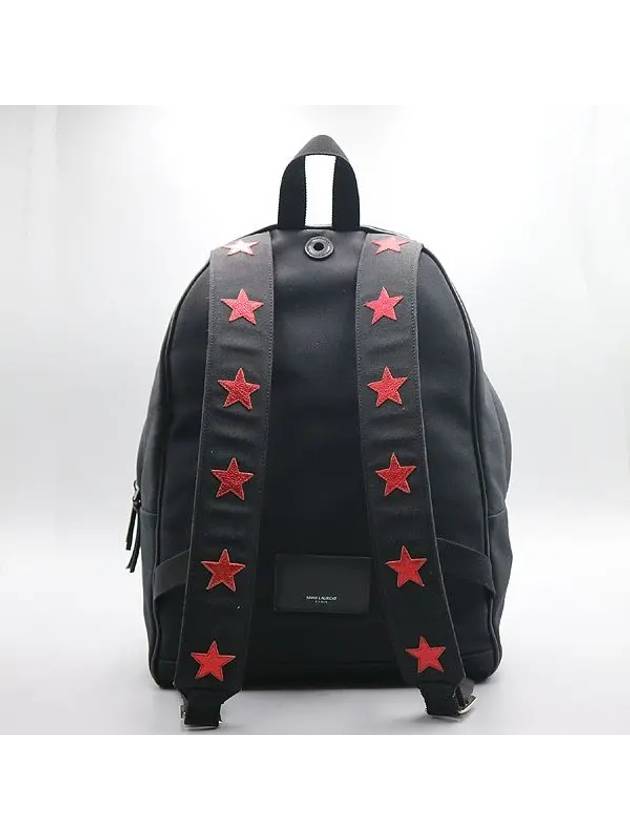 Saint Laurent 437087 Black Fabric Star Backpack
