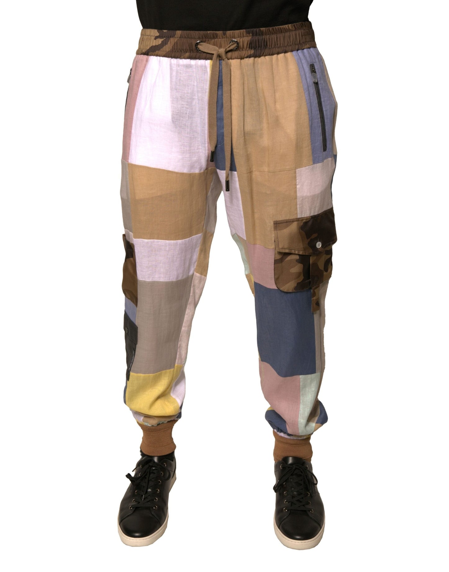 Dolce & Gabbana Multicolor Patchwork Jogger SweatMen's Men's Pants
