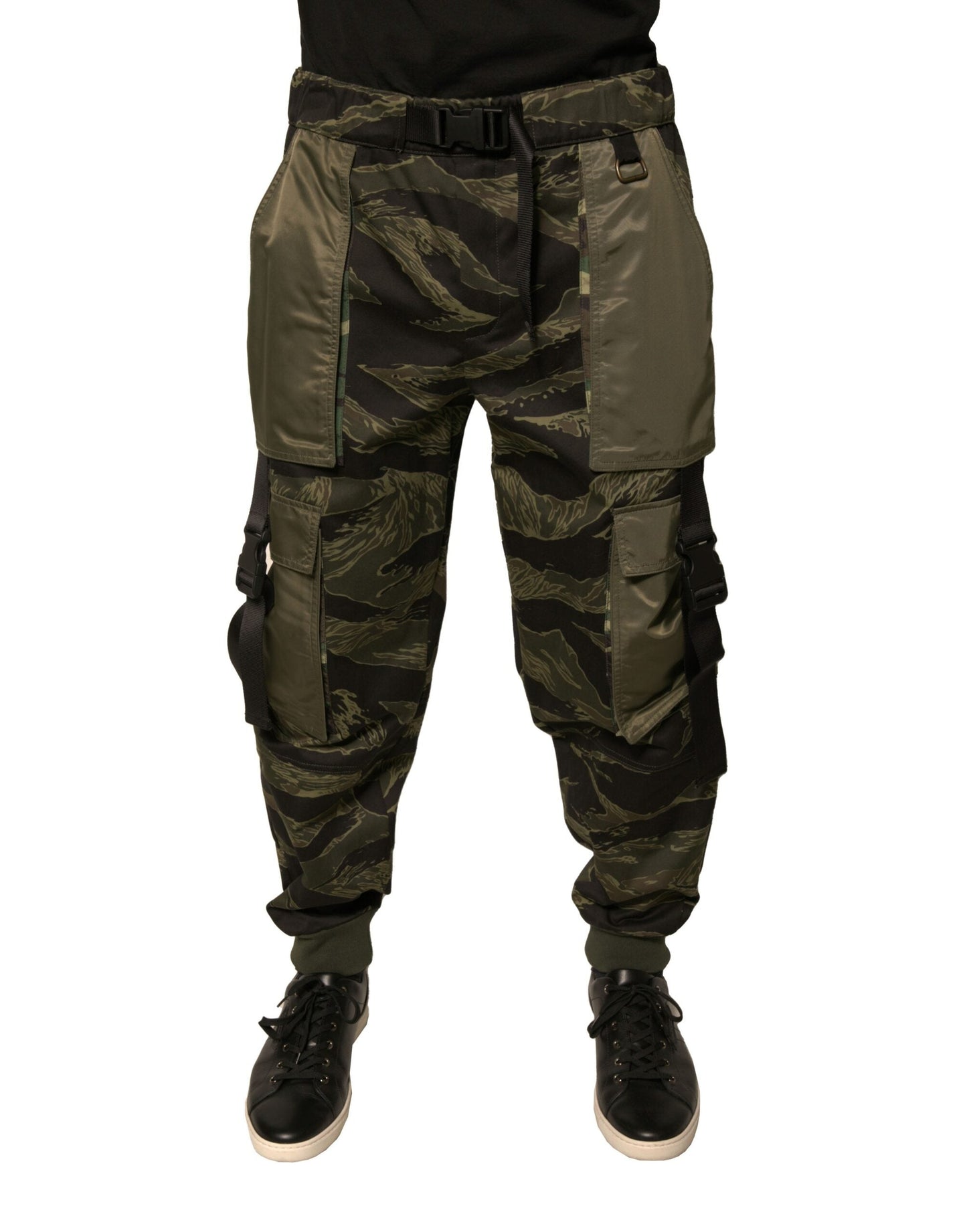 Dolce & Gabbana Green Cotton Jogger Cargo Men's Pants