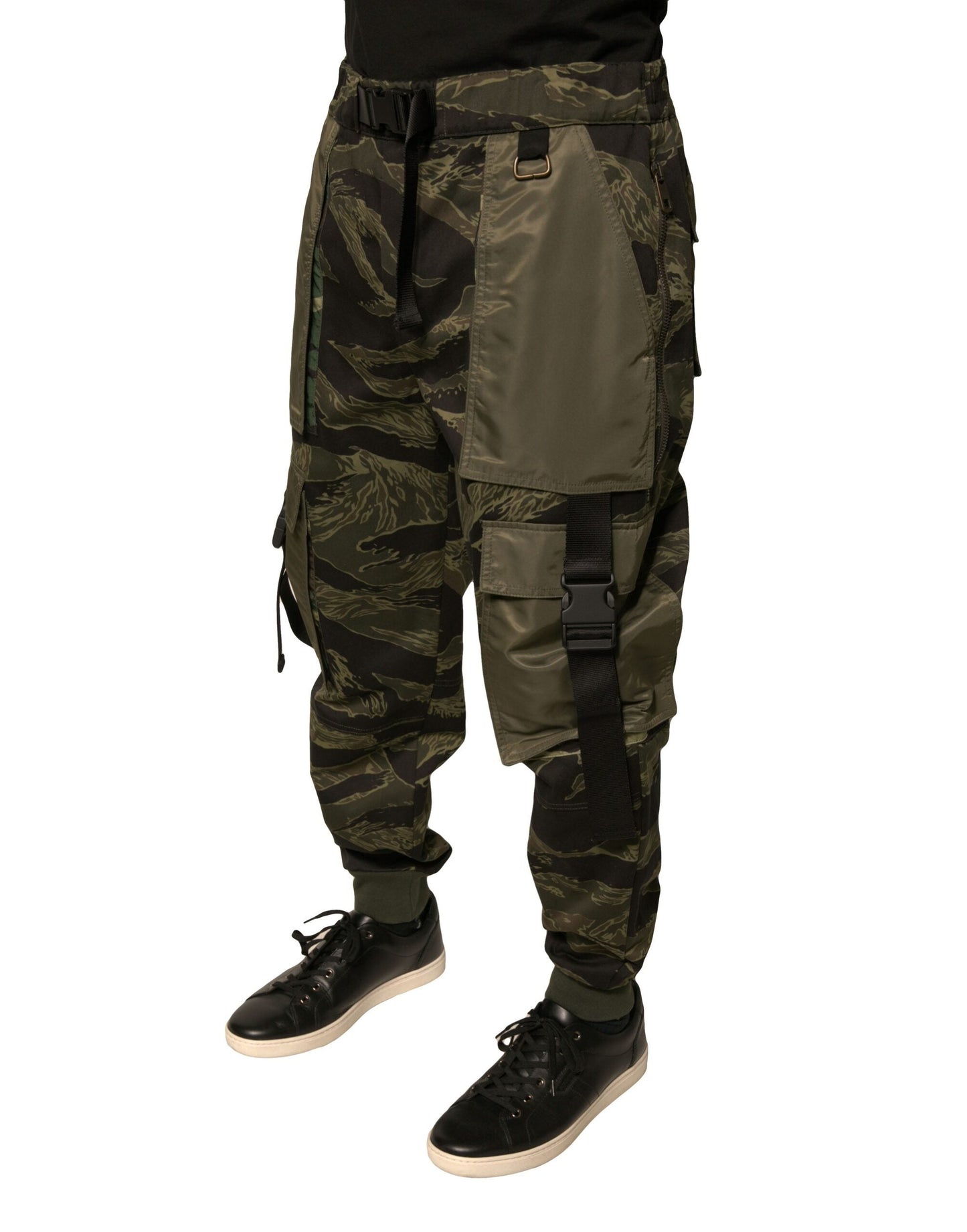 Dolce & Gabbana Green Cotton Jogger Cargo Men's Pants