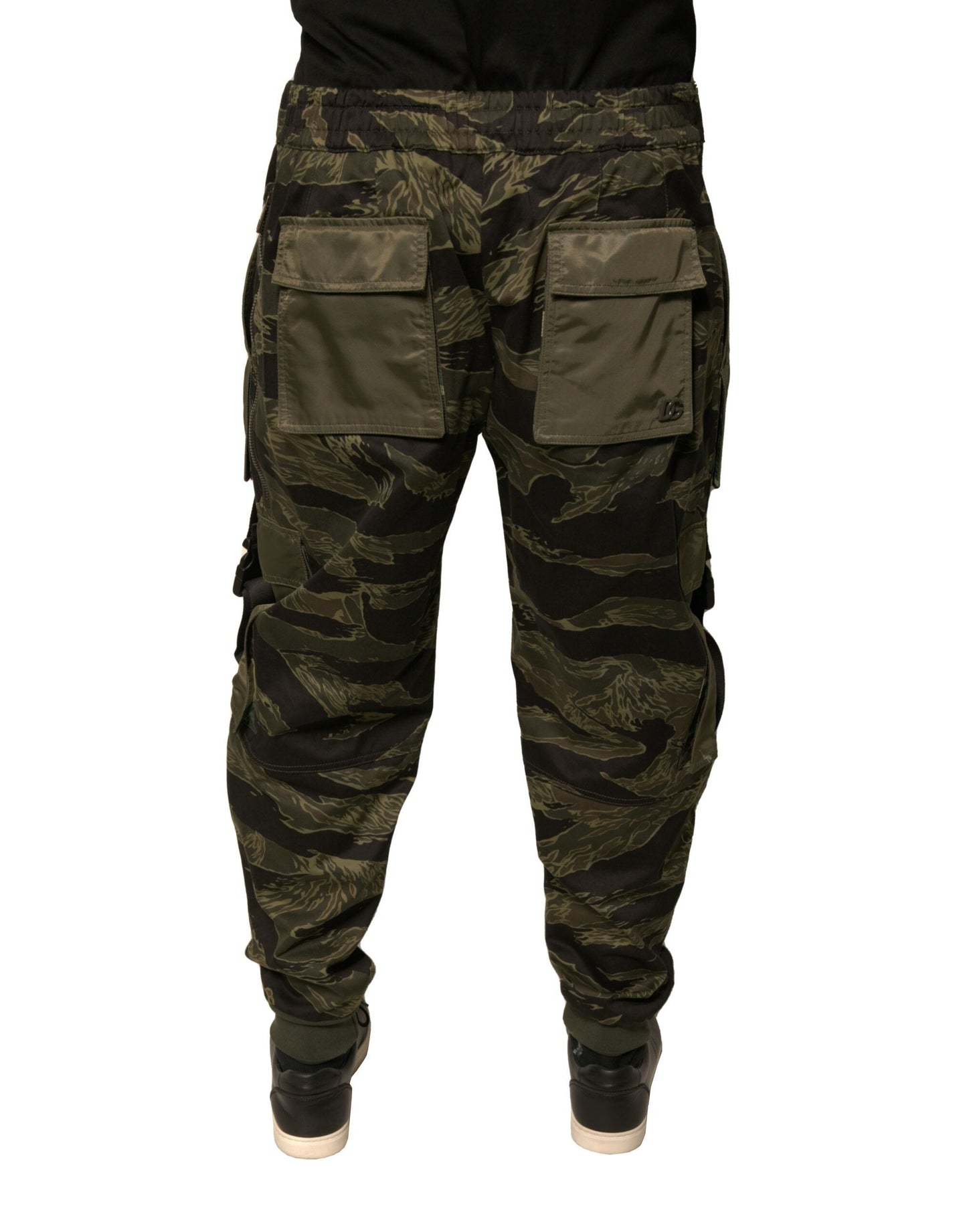 Dolce & Gabbana Green Cotton Jogger Cargo Men's Pants