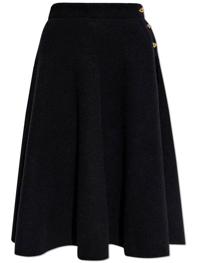 Bottega Veneta Bottega Veneta Wool Skirt, Women's, Black
