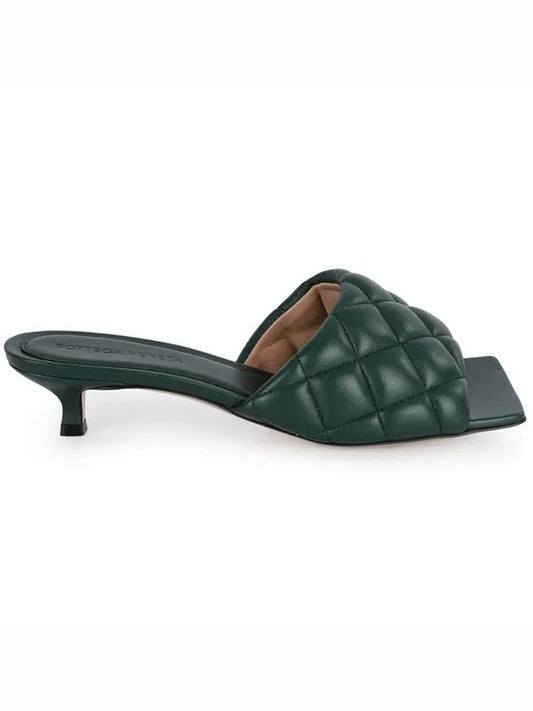 Bottega Veneta Padded Leather Mule Pine Green