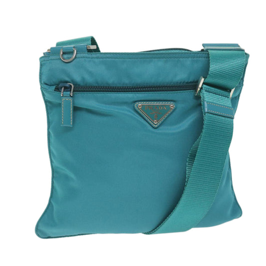 PRADA Shoulder Bag Nylon Turquoise Blue  62238
