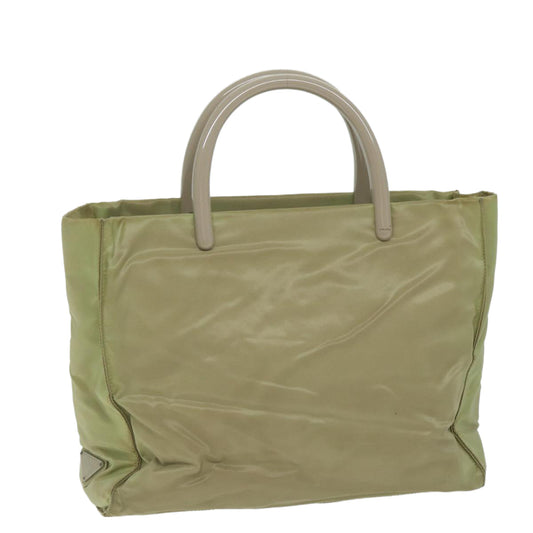 PRADA Hand Bag Nylon Beige  62358