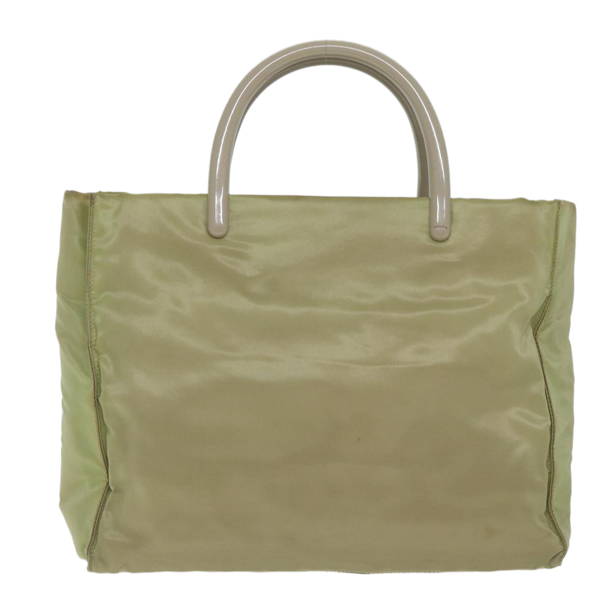 PRADA Hand Bag Nylon Beige  62358