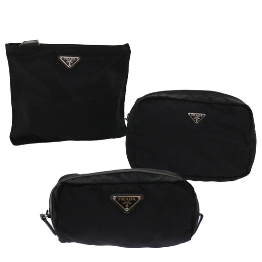 PRADA Pouch Nylon 3Set Black  62876