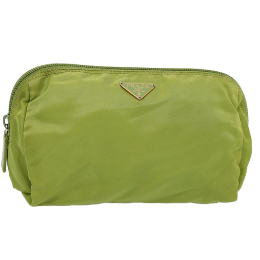 PRADA Pouch Nylon Green  62878