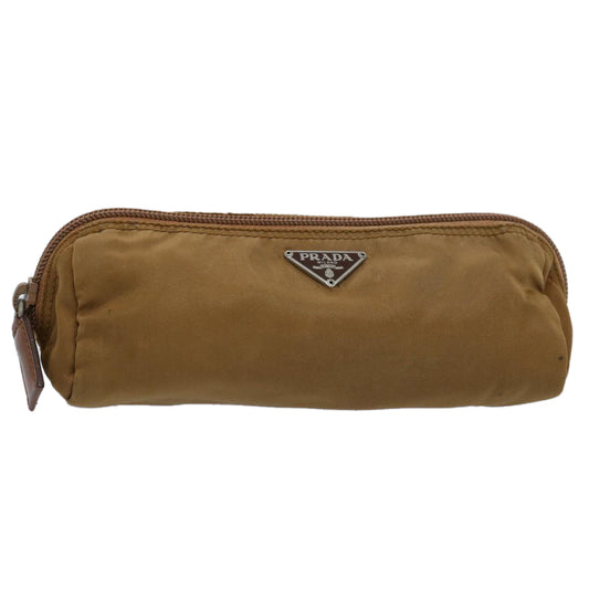PRADA Pouch Nylon Beige  62883