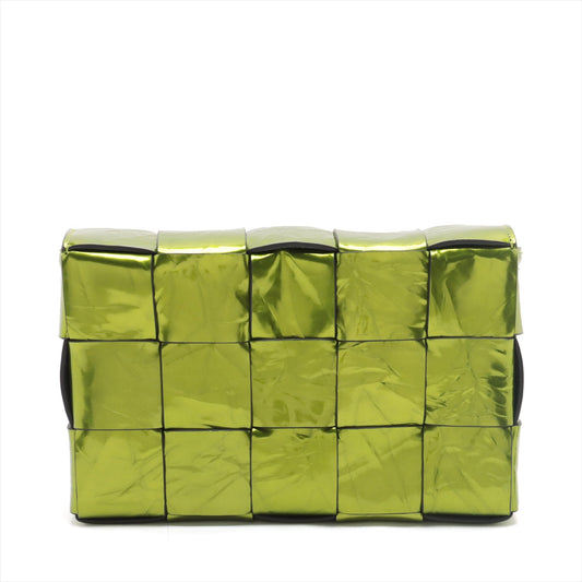 Bottega Veneta  Maxi Inlet Padette  Leather Shoulder Bag Green