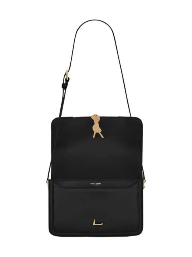 Saint Laurent Solferino Medium Calfskin Leather Cross Bag Black