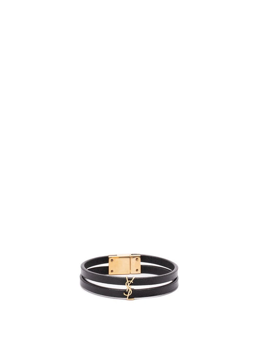 Saint Laurent Women `Cassandre` Double-Strand Bracelet