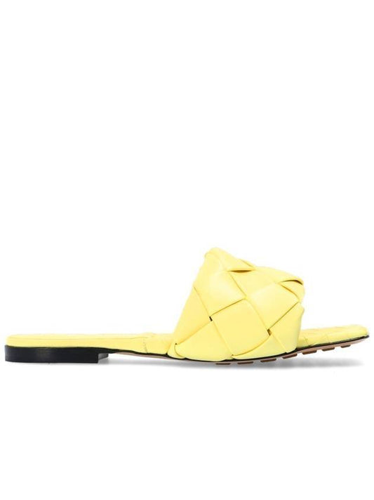 Bottega Veneta WoMen's Lido Leather Slippers Yellow