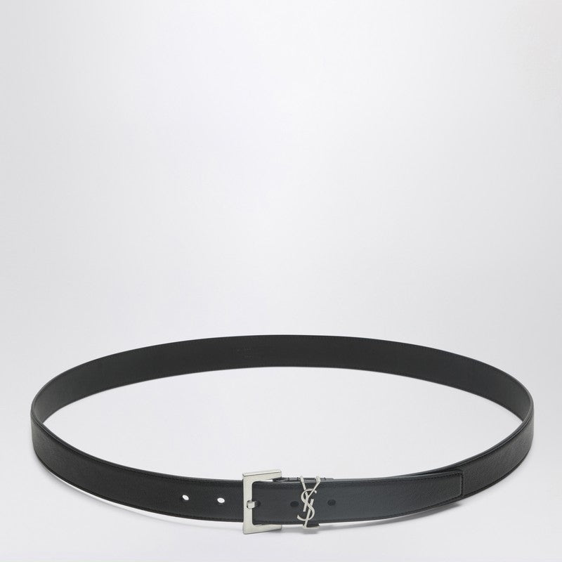 Saint Laurent Cassandre Belt In Black Men