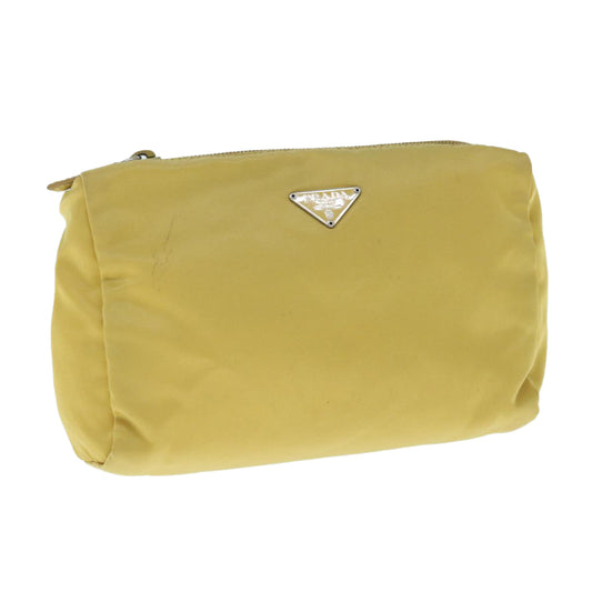 PRADA Pouch Nylon Yellow  63628