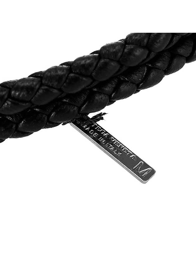 Bottega Veneta Intrecciato Double Weaving Bracelet Black