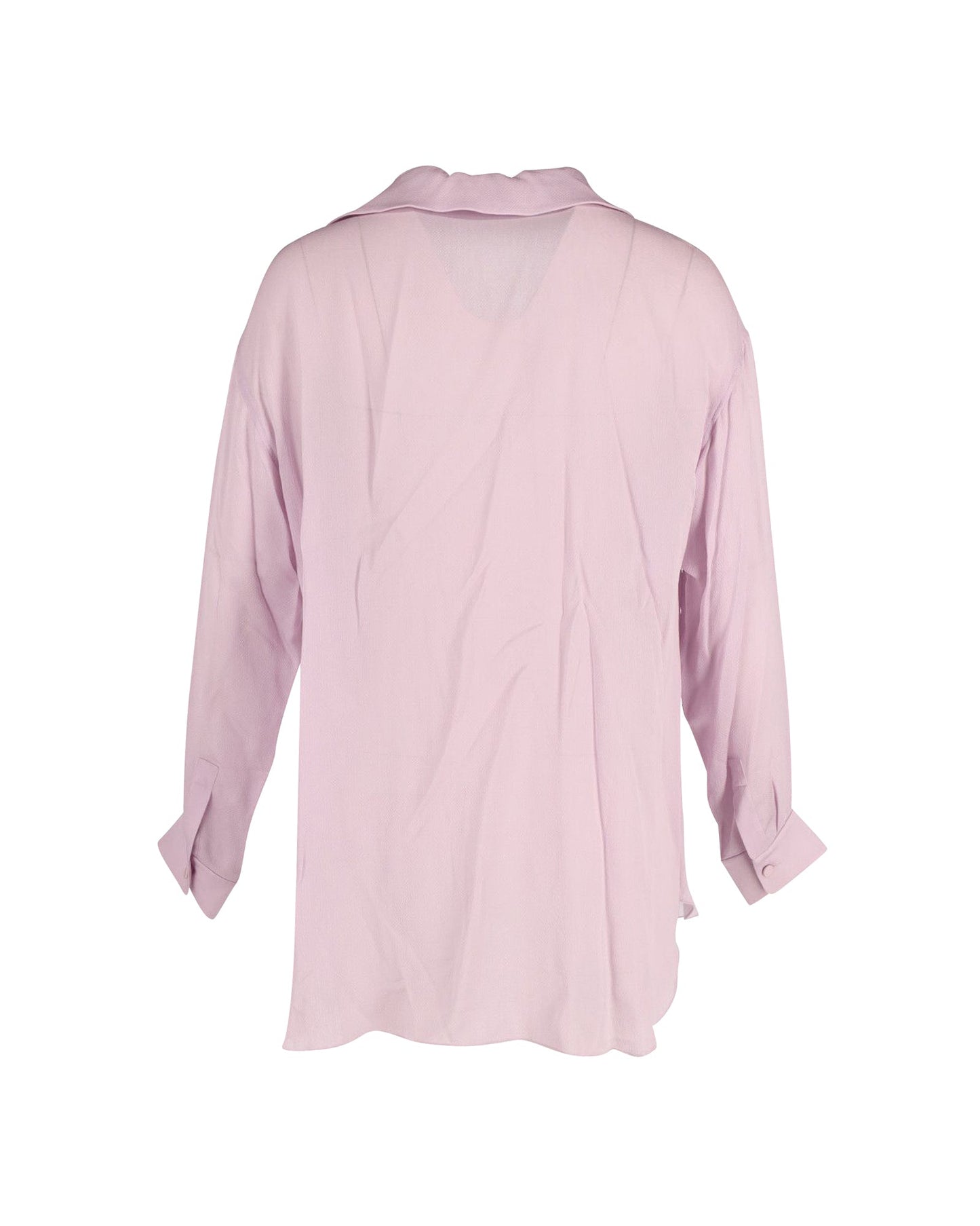 Chloe Tie Neck Long Sleeve Blouse in Lilac Viscose