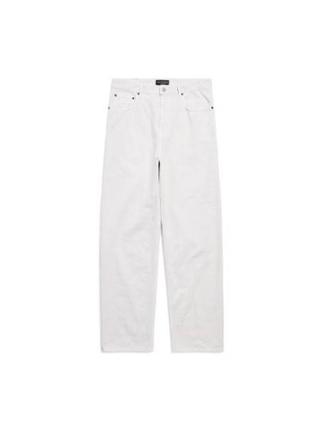 Balenciaga Loose Fit Wide Leg Jeans White
