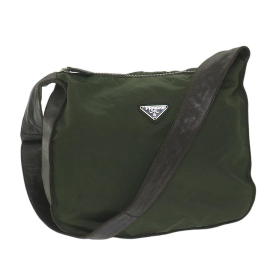 PRADA Shoulder Bag Nylon Khaki  64273