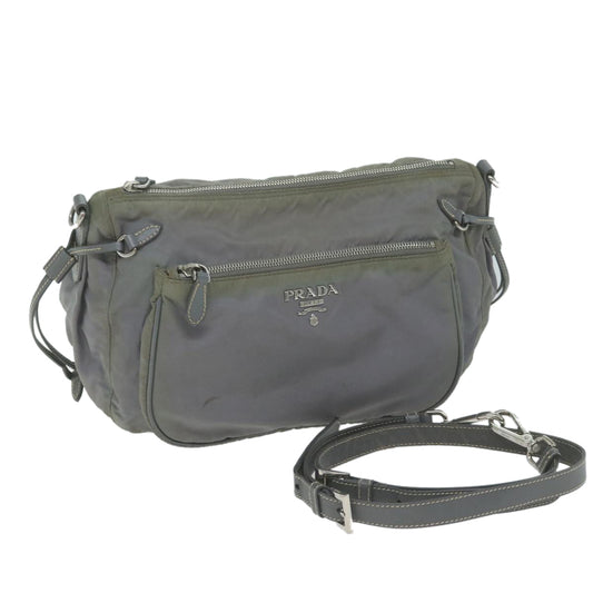 PRADA Shoulder Bag Nylon Gray  64759